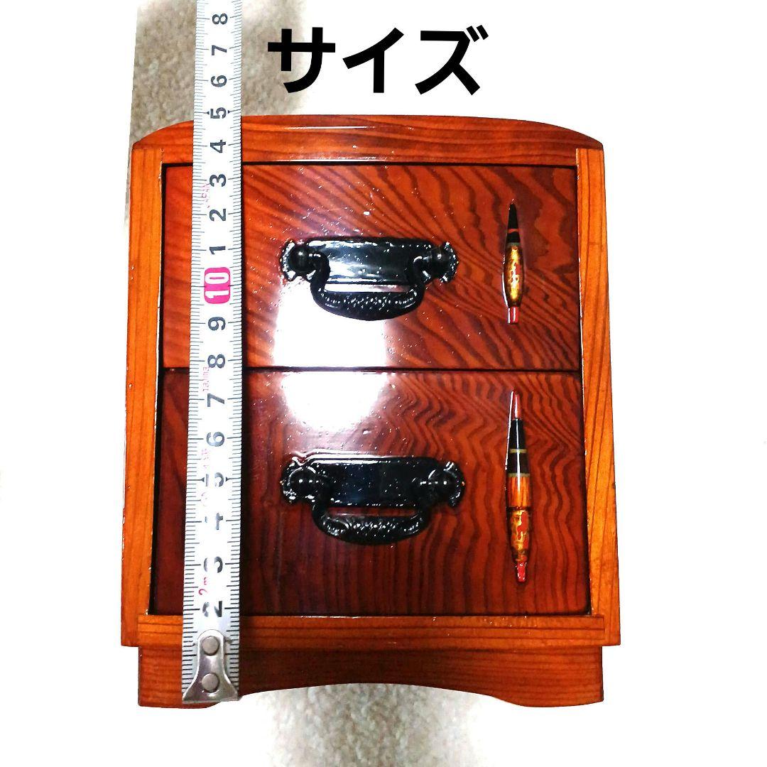 銘木 タナゴ小道具箱 極小箪笥 小物入 タナゴ竿 ハエ竿 渓流竿 和竿 仕掛け