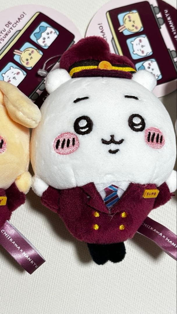 ちいかわ×阪急電車コラボマスコット (ちいかわ うさぎ ハチワレ 3種)タグ付き