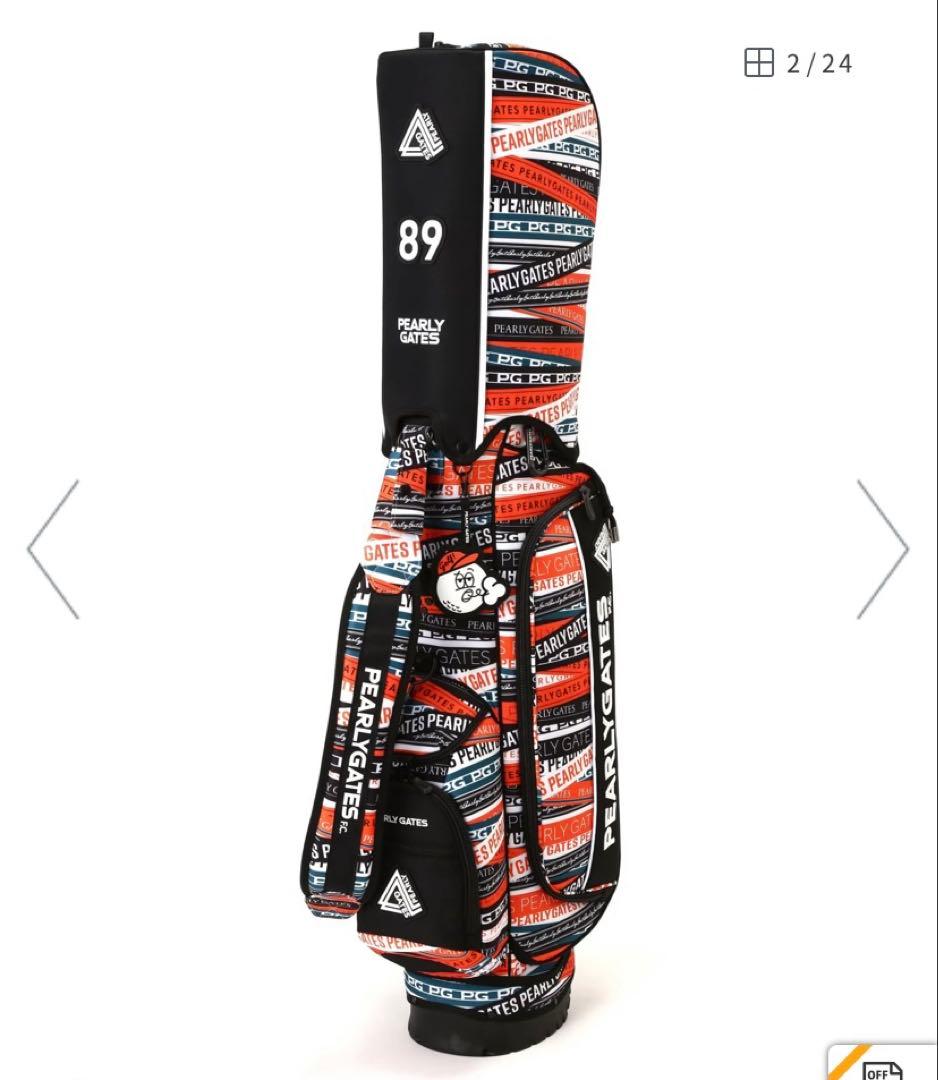 パーリーゲイツ　ロゴリボン柄 スタンド式 キャディバッグ