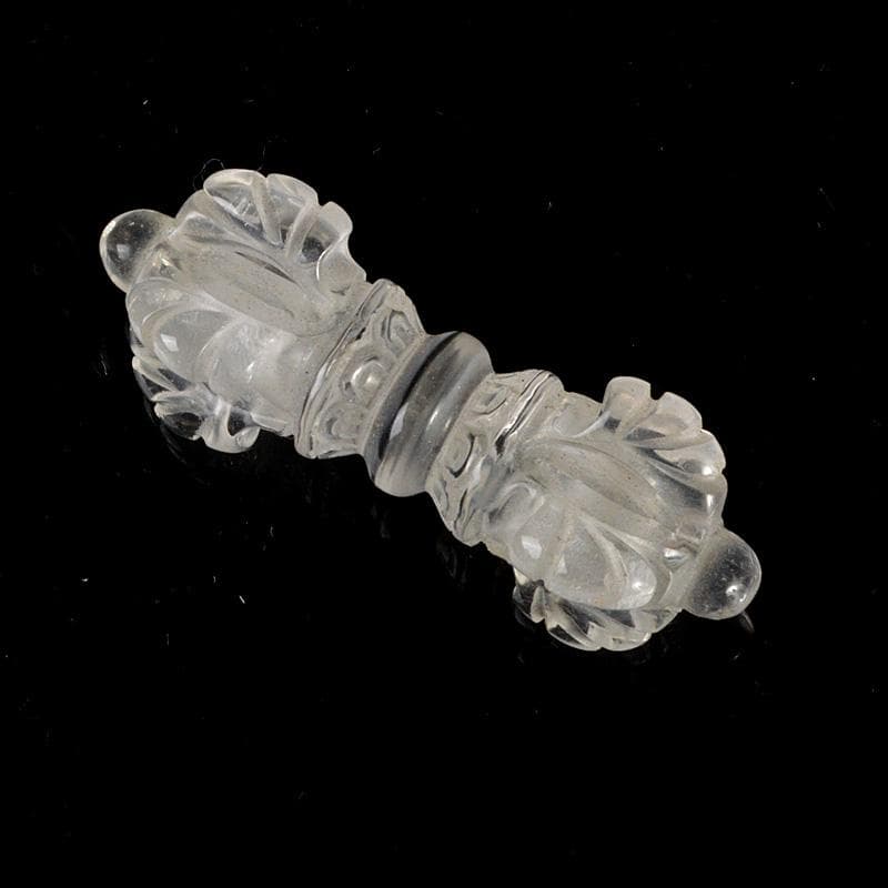 天然石　水晶彫刻　金剛杵　五独鈷　V　6328