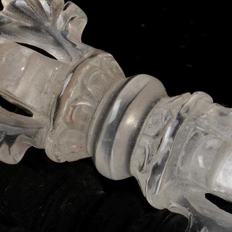 天然石　水晶彫刻　金剛杵　五独鈷　V　6328