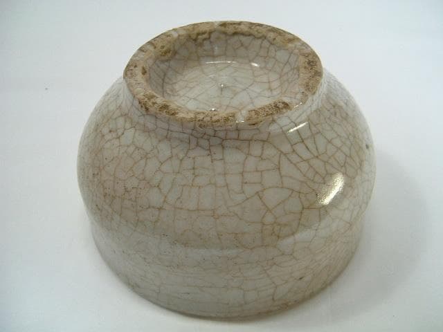 茶碗■金海手茶碗 石碗 お茶道具 抹茶碗 骨董品 貫入 時代物 箱■