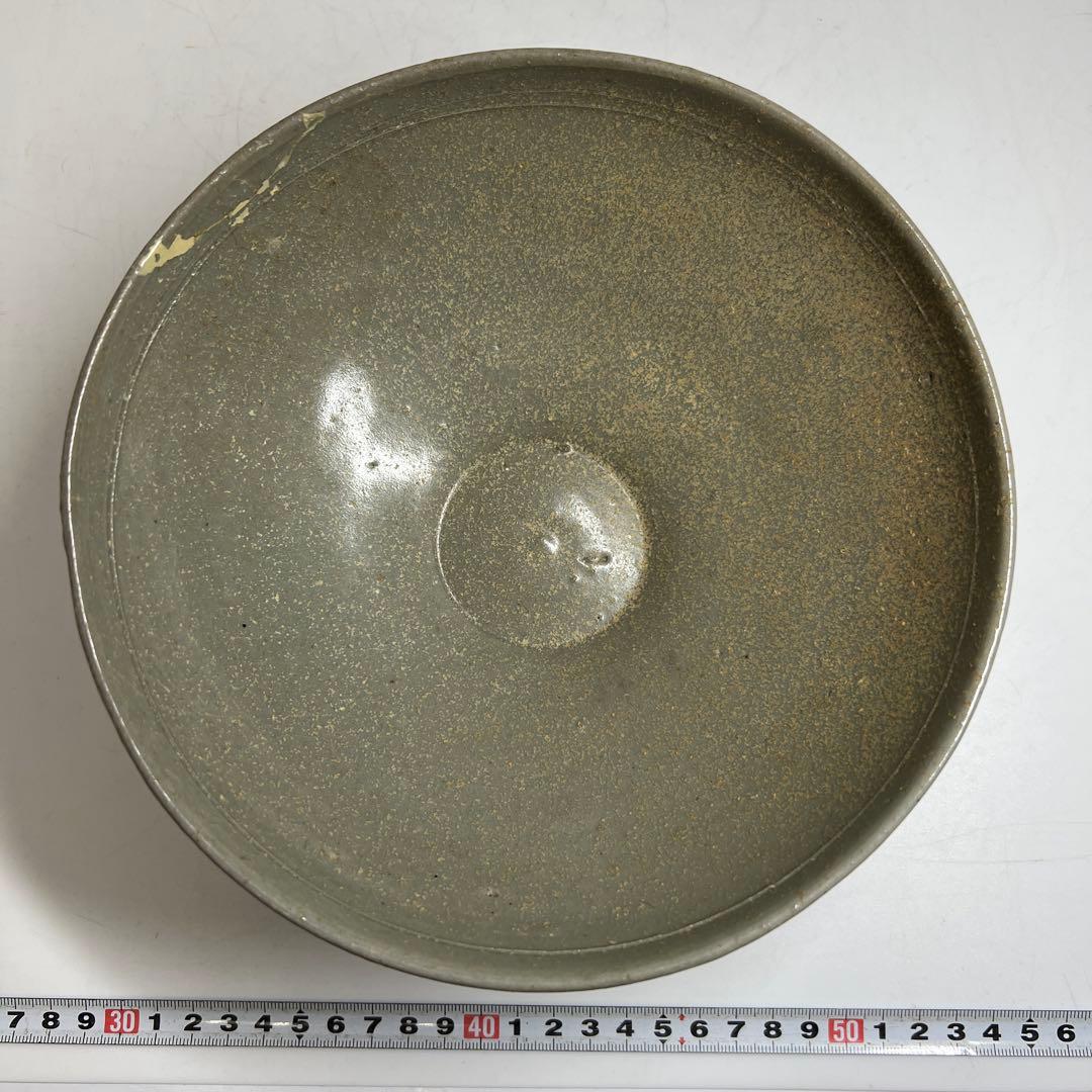 高麗青磁　大鉢　木箱付　直径約20.5㎝ 東Y7-0527①