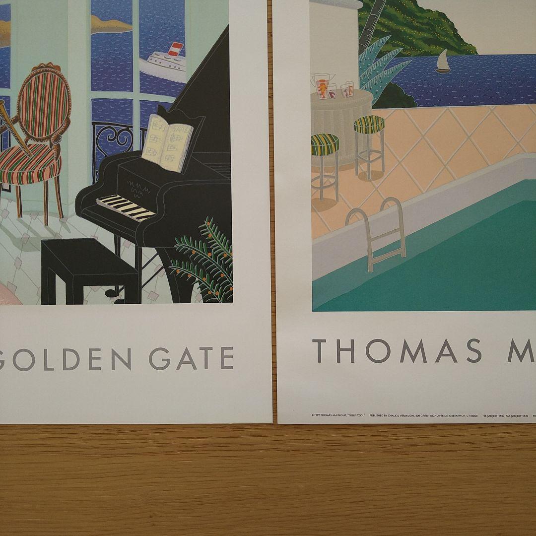 トーマス・マックナイト　ポスター　「GOLDEN GATE／GULF POOL」