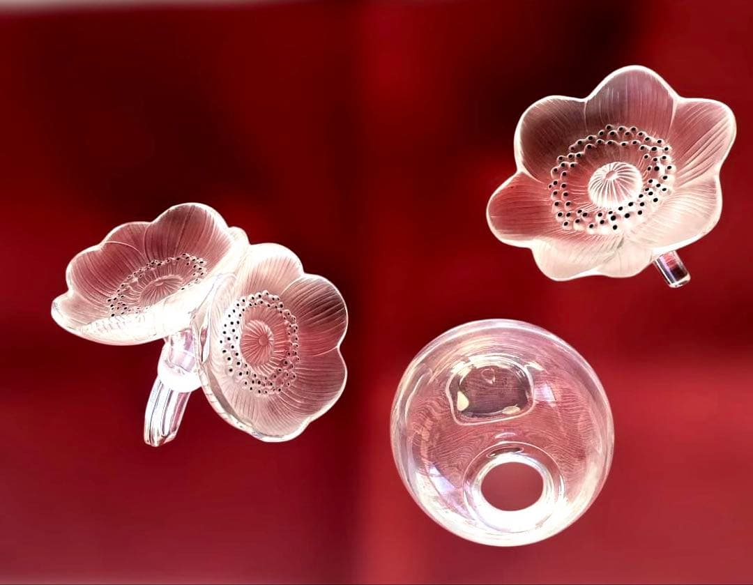 美品❗️ラリック　アネモネ香水ボトルとペーパーウェイト　ヴィンテージ　レア品