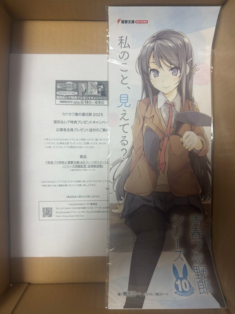 青春ブタ野郎シリーズ　A3ハーフポスター12枚セット