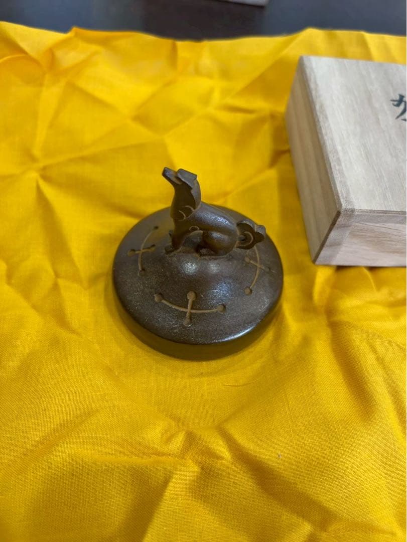 【レア】鶴岡八幡宮記念　蓮田修吾郎　狛犬　文鎮