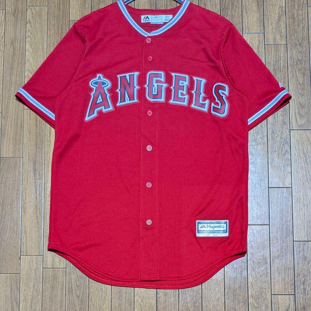 ②USA製 マジェスティック　エンゼルス 大谷翔平 ユニフォーム　Ｍ レッド