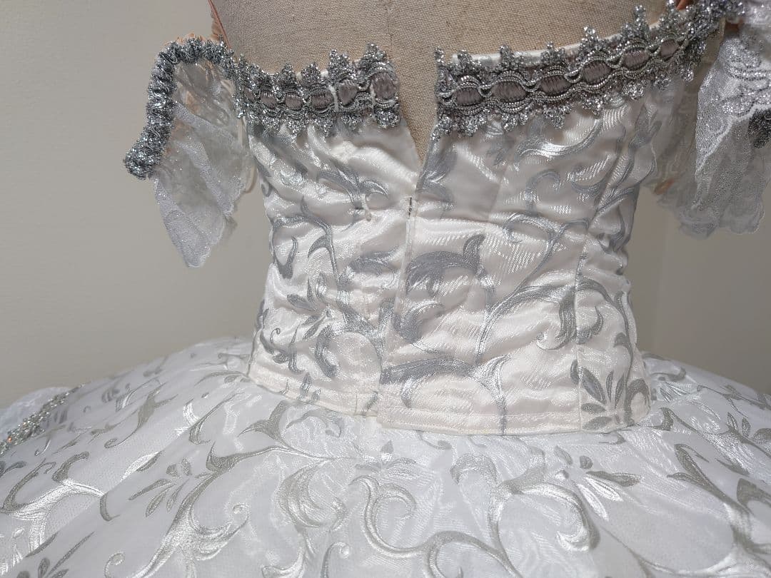 バレエ衣裳コスチューム白×シルバーエトワール/シンデレラ/グランパクラシック美品
