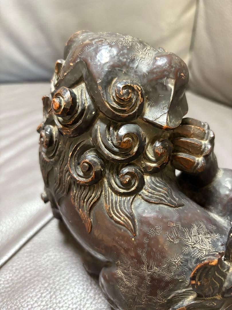 獅子　置物　オス