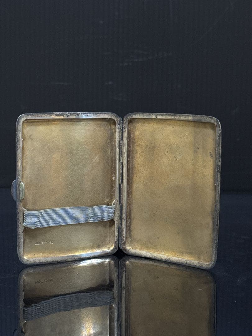 銀無垢 SILVER 950 刻印 銀製 煙草ケース アールデコ 約67.6g
