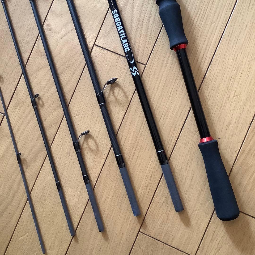 超コンパクト　2.1mベイト&スピニングロッド　モバイルロッド　パックロッド