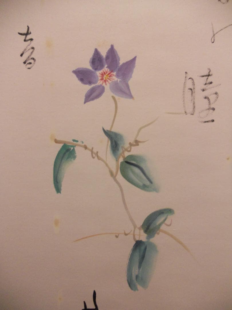 掛け軸 塘柊風 画賛 俳画 紙本 希少 軸装 茶道具 掛軸 美品 です。