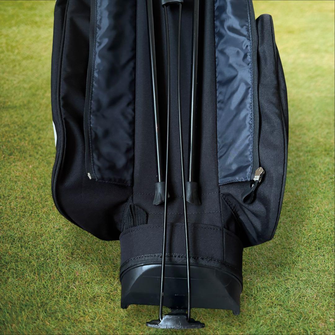 美品　パーリーゲイツ　キャディバッグ　黒　ブラック　ショルダー式　スタンド式