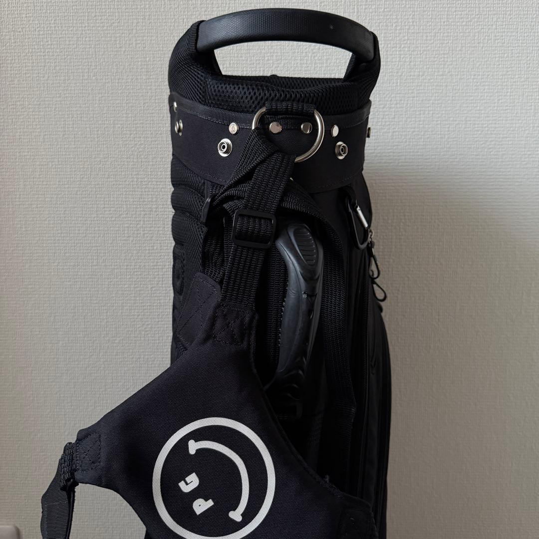 美品　パーリーゲイツ　キャディバッグ　黒　ブラック　ショルダー式　スタンド式