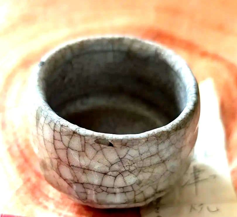 窯元 古唐津焼 ひび割れ釉薬付き もっとも古いぐい呑み 貴重品! ♦最終価格