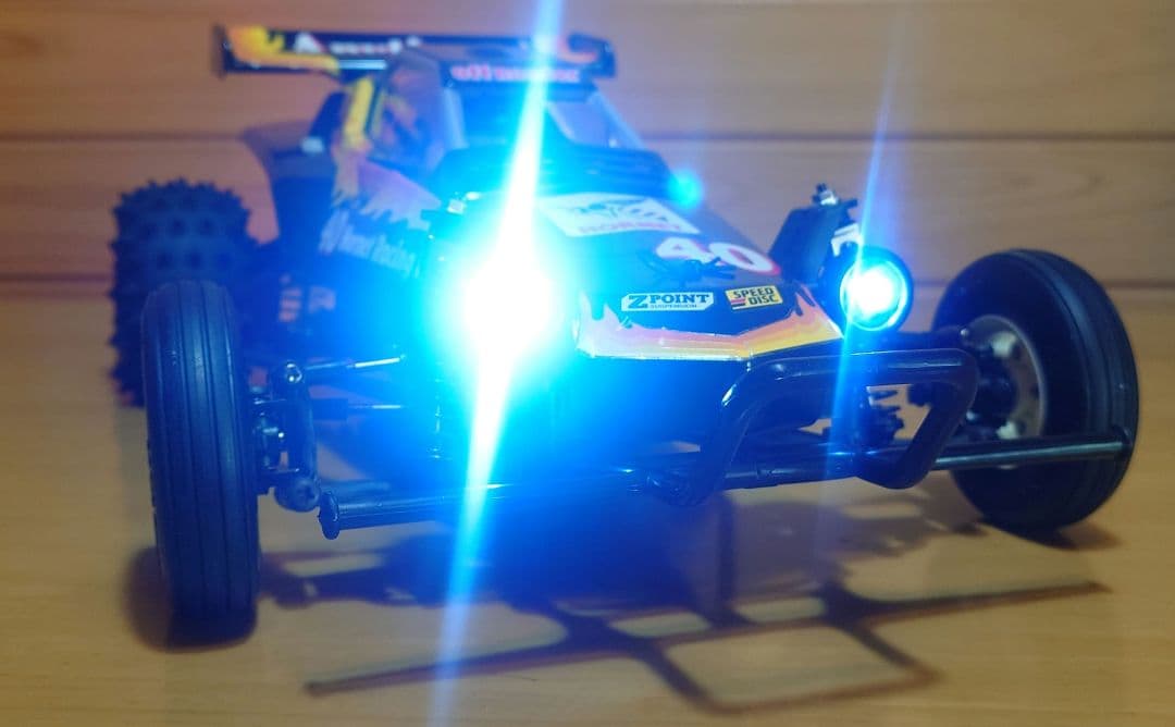 田宮RC LEDライト付ホーネットevo＆プロポバッテリー完成品セット