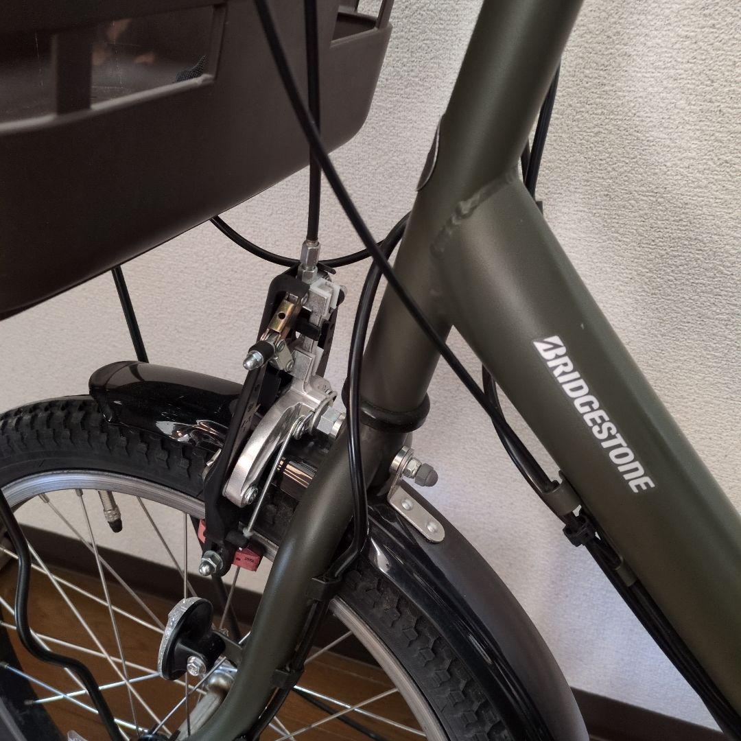 電動アシスト自転車チャイルドシート付きブリヂストンアシスタC STDマットカーキ