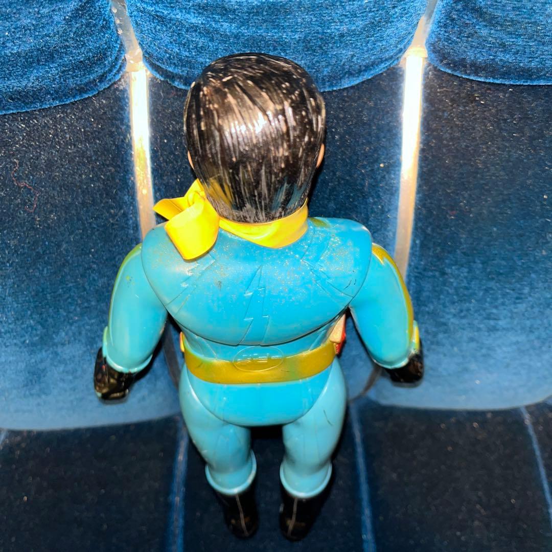 昭和レトロ ポピー イナズマン ソフビ 面無し 石森プロ 当時物 戦隊モノ