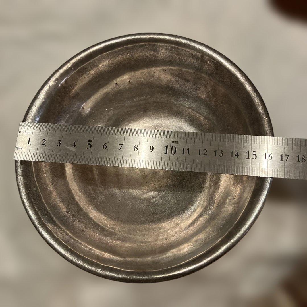 嶋台茶碗（島台茶碗）　佐々木昭楽作　金銀一双茶碗　未使用