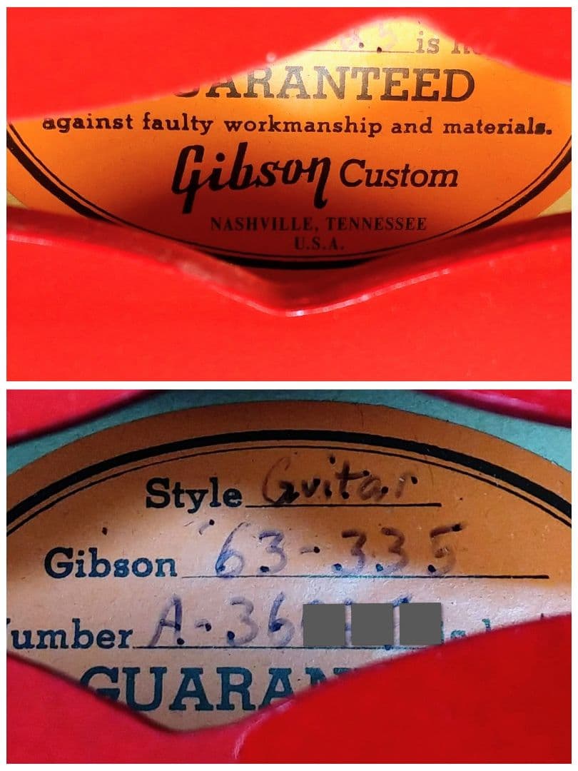 【ナッシュビル製】Gibson Custom Shop 1963 ES-335