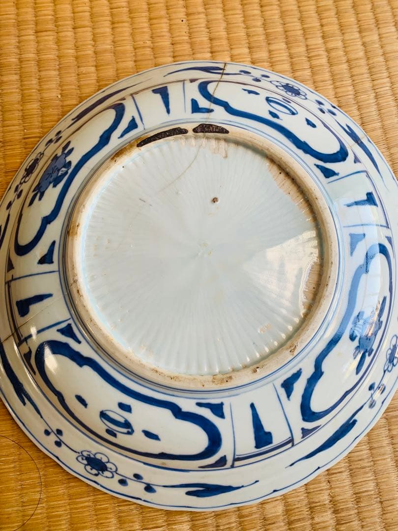 中国明時代末期染付(青花)大皿