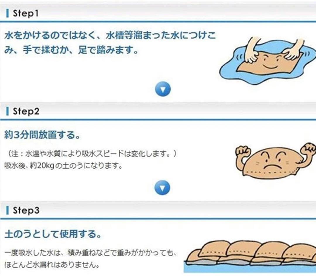 【防災用品】吸水性土のう 水だけでふくらむ土を使わない台風、大雨、浸水20pcs