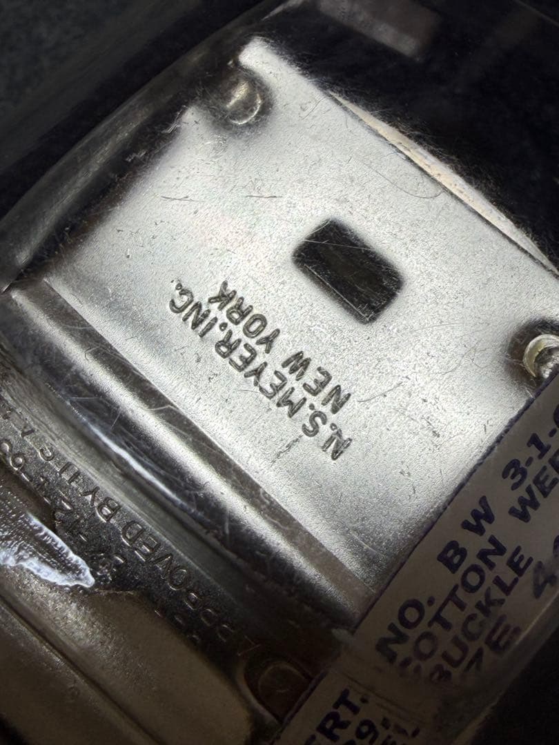 米軍 実物 コットンウエストベルト メイヤー N.Y.製