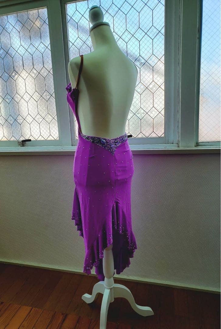 紫色 チャコット ラテンドレス