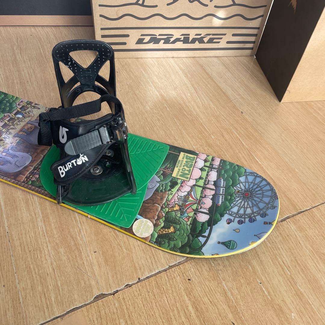 BURTON　キッズスノーボードセット　100cm　バートン　バイン付3点セット