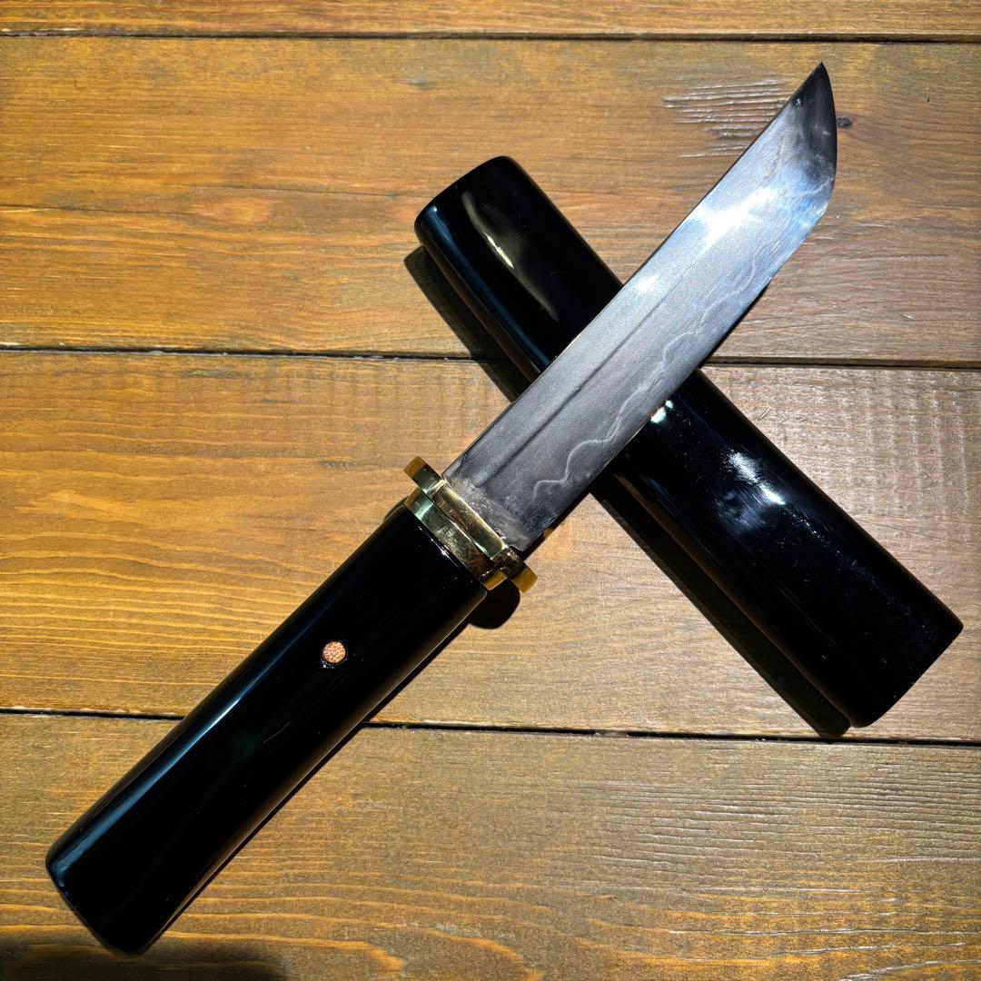 日本刀残欠クラフトナイフNo.81 久次 黒鞘