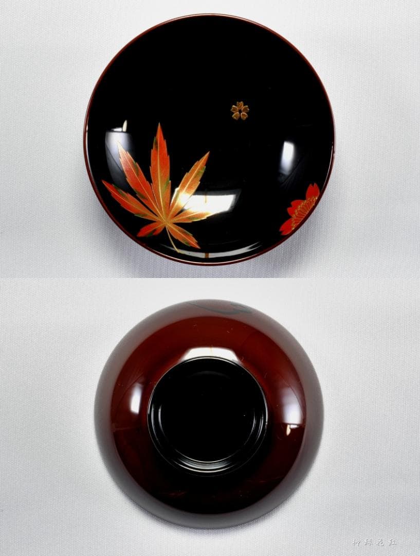 祥明 輪島塗 春秋蒔絵 箸洗 五 共箱 箱瀬淳一 懐石道具