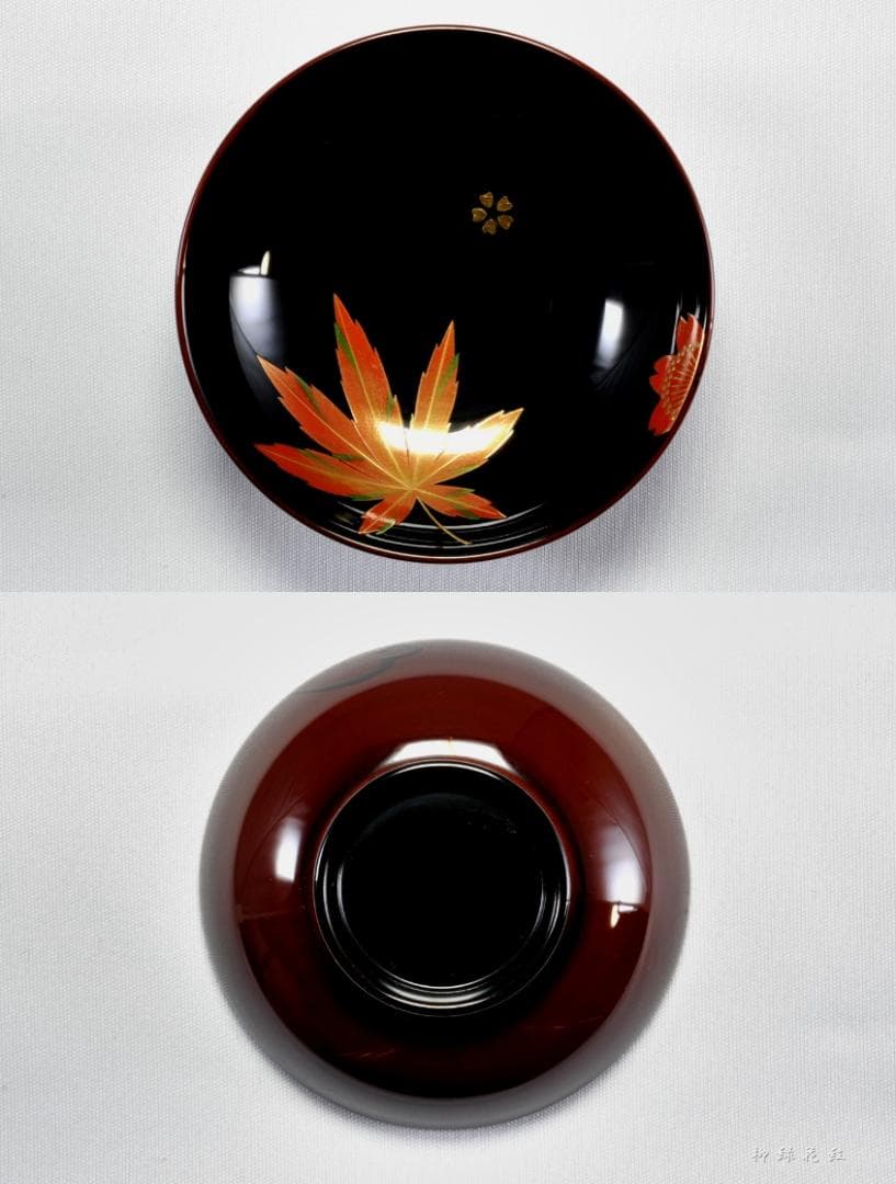 祥明 輪島塗 春秋蒔絵 箸洗 五 共箱 箱瀬淳一 懐石道具