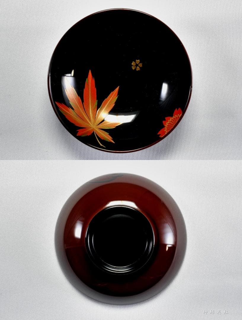 祥明 輪島塗 春秋蒔絵 箸洗 五 共箱 箱瀬淳一 懐石道具