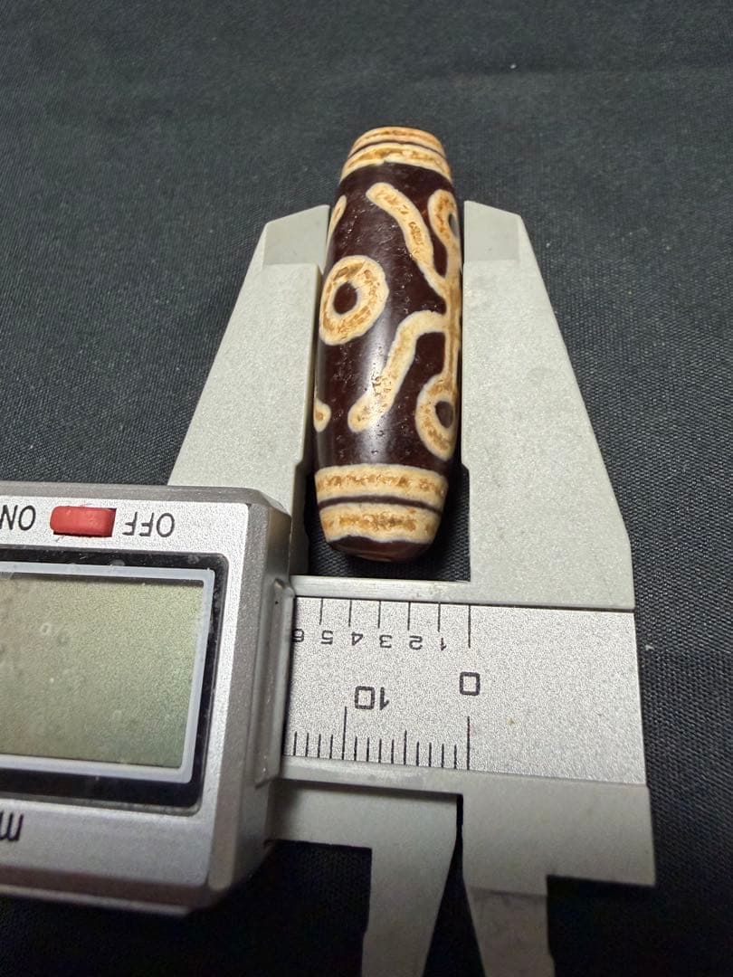 上肯紅天珠‼️西蔵老礦紅玉髄特殊貴人ニ眼天珠、財神天珠セット〔巾着付）