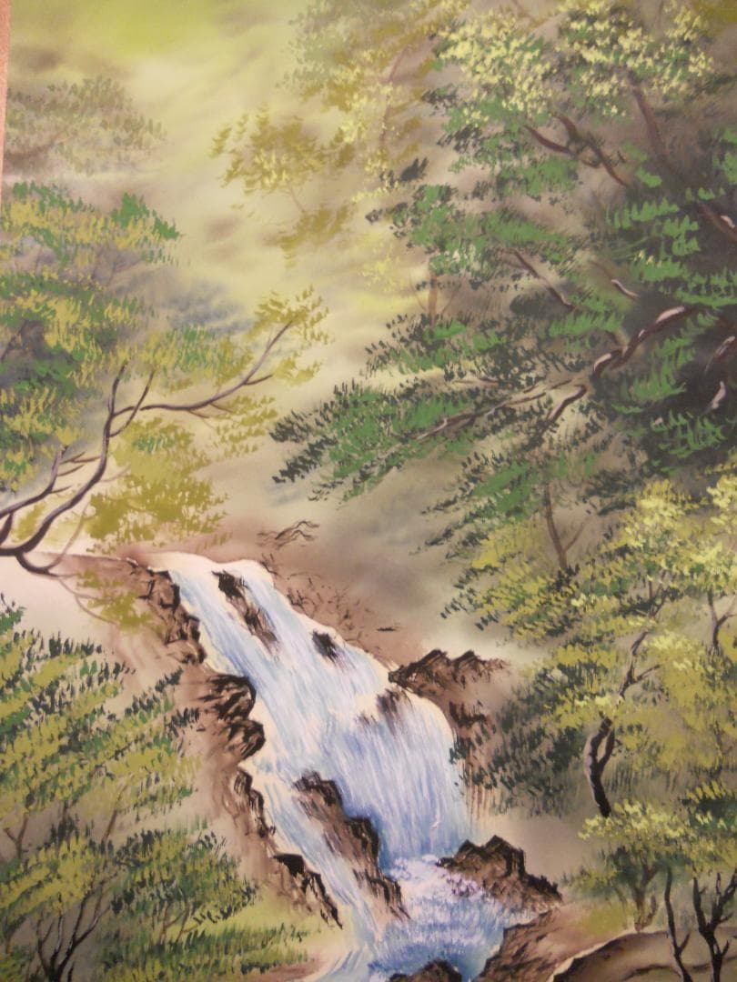 掛け軸 古川翠峯 奥入瀬 絹本 希少 軸装 茶道具 掛軸 美品 です。