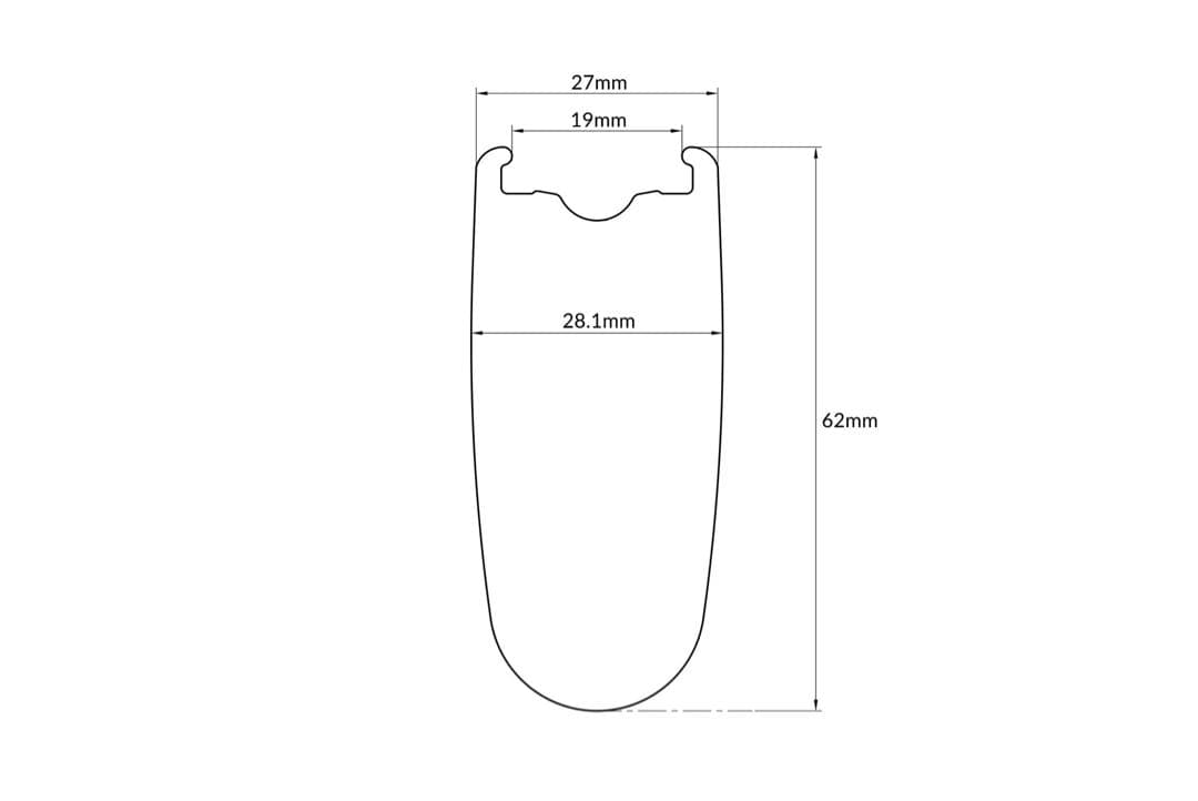 HUNT 62 カーボン Aerodynamicist ホイールセット　タイヤ付
