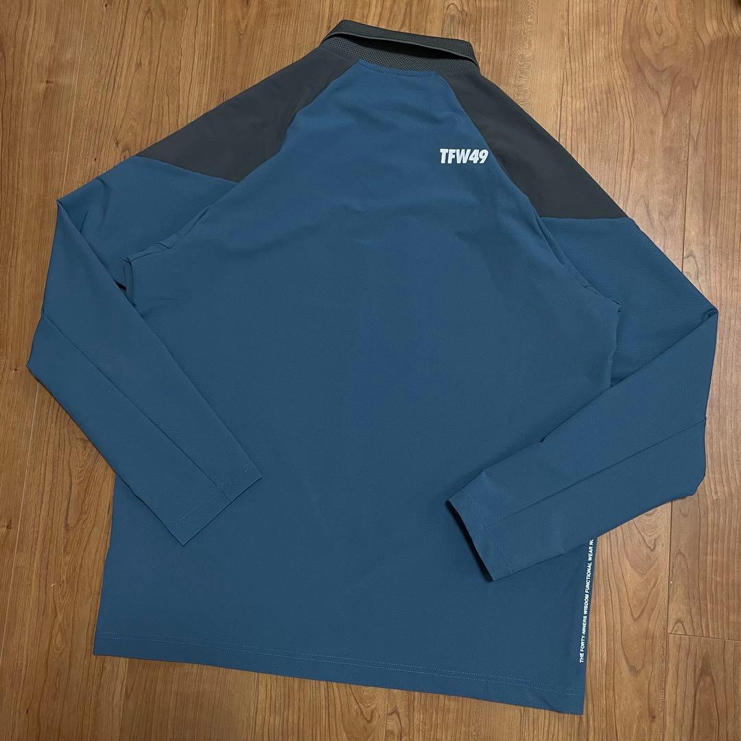 定価3.1万　TFW49 ロング　ポロシャツ　ネイビー　ゴルフ