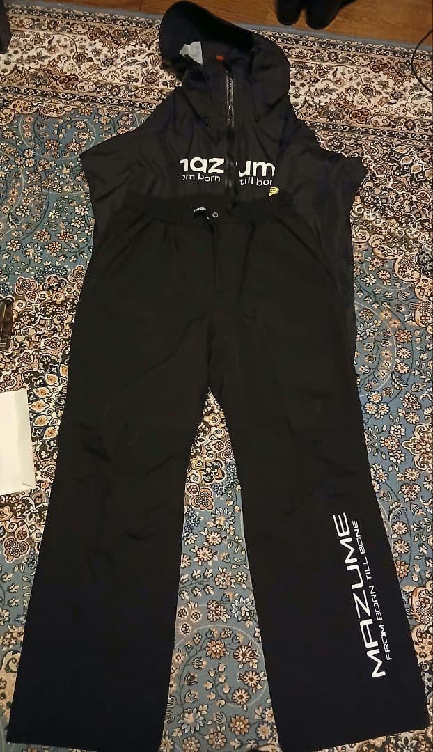 マズメ コンタクトレインスーツ ブラック Ｌサイズ