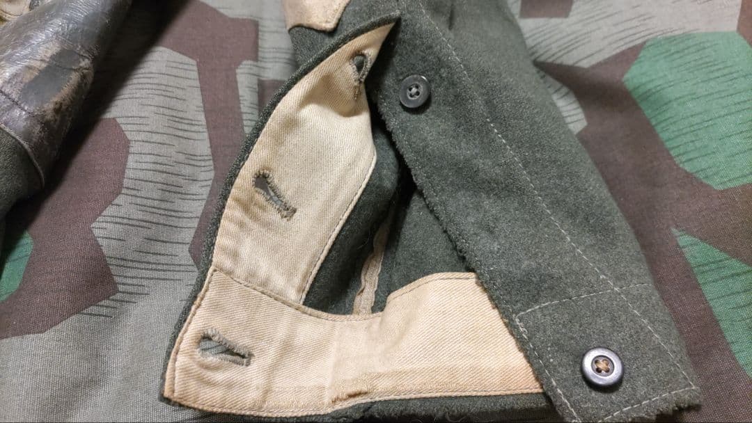 【実物】WWⅡドイツ軍騎兵下士官乗馬ズボン☆革当て付き☆コレクション用