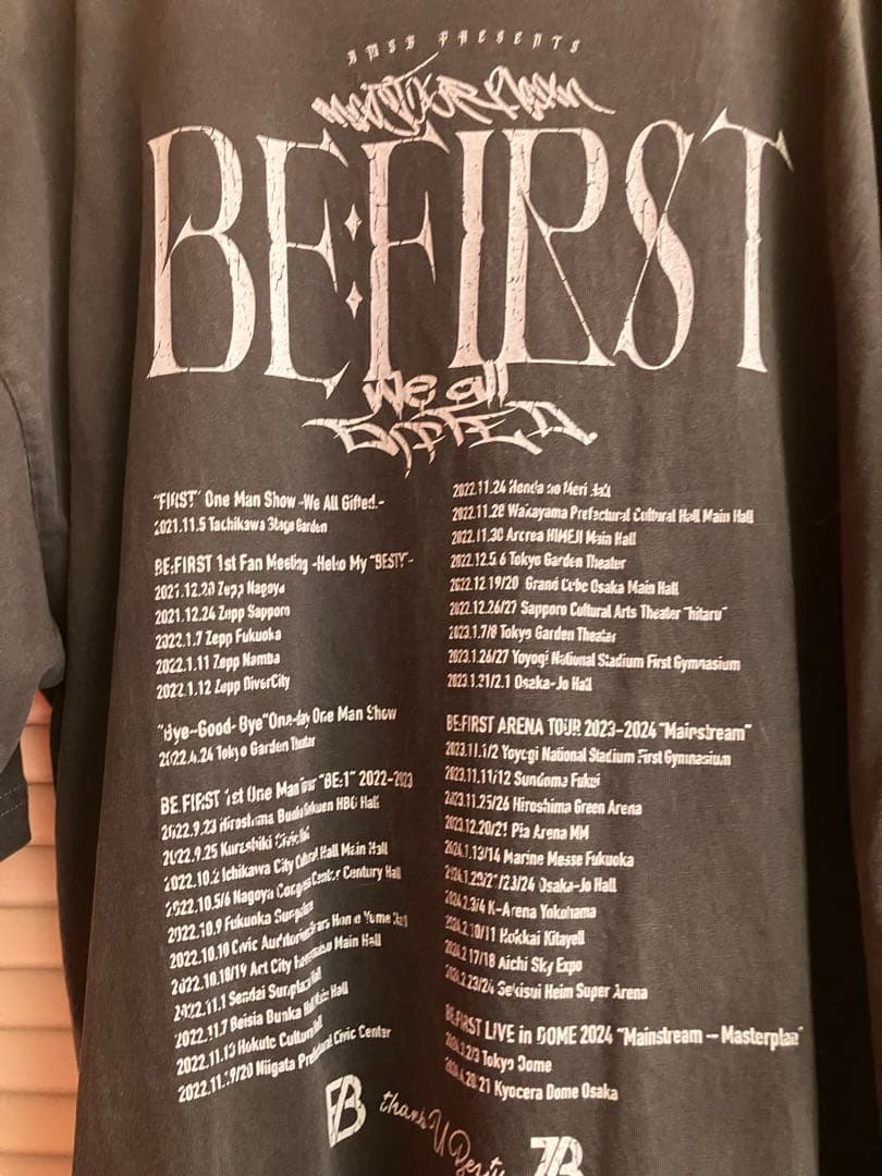 BE:FIRST メンプロ　ファンクラブ限定 Tシャツ グレー　XL 美品