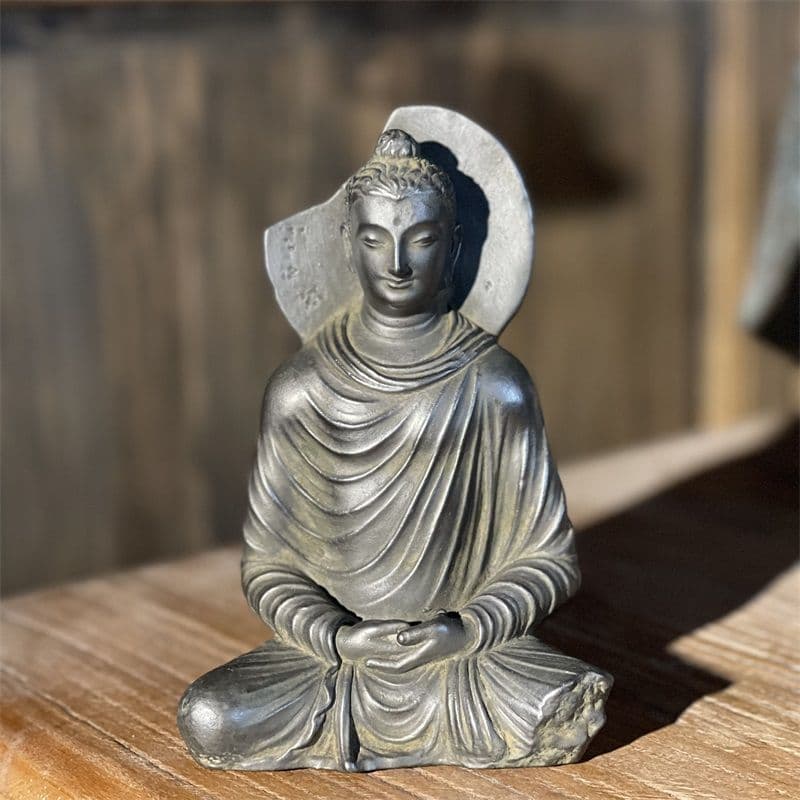 ガンダーラ禅定坐像 彫刻 置物 開運 風水
