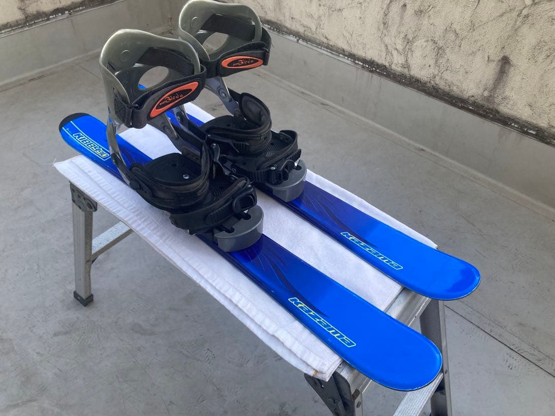 ショート(ファン)スキー　スノーボードブーツ用　KAZAMA 青