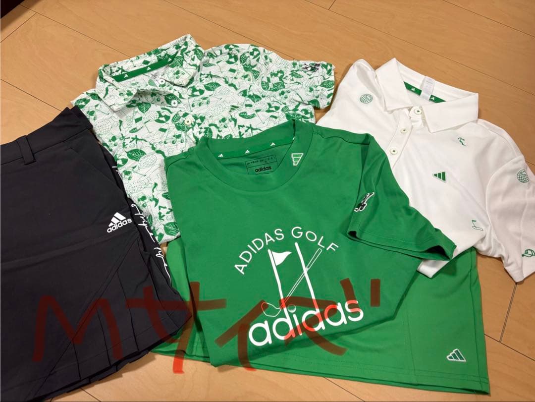 M*様 adidas ゴルフウェアセット ポロシャツ3枚 スカート2枚