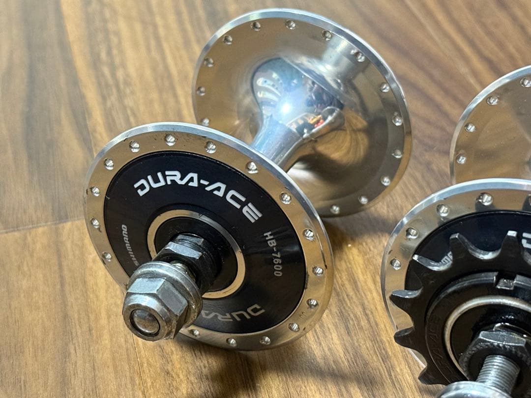 DURA ACE HB-7600 前後セット　36h コグ付き　NJS 競輪