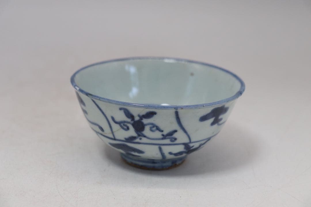 中国　清時代　染付　湯呑み3点　送料込み250131