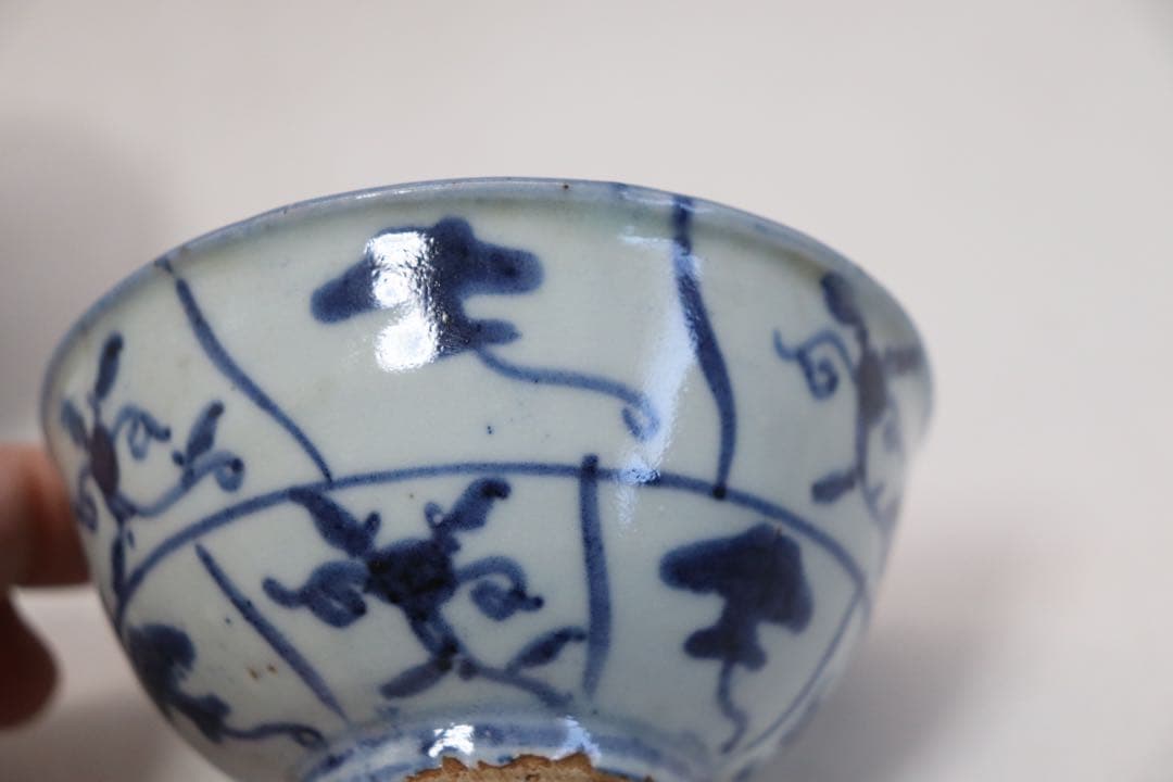 中国　清時代　染付　湯呑み3点　送料込み250131