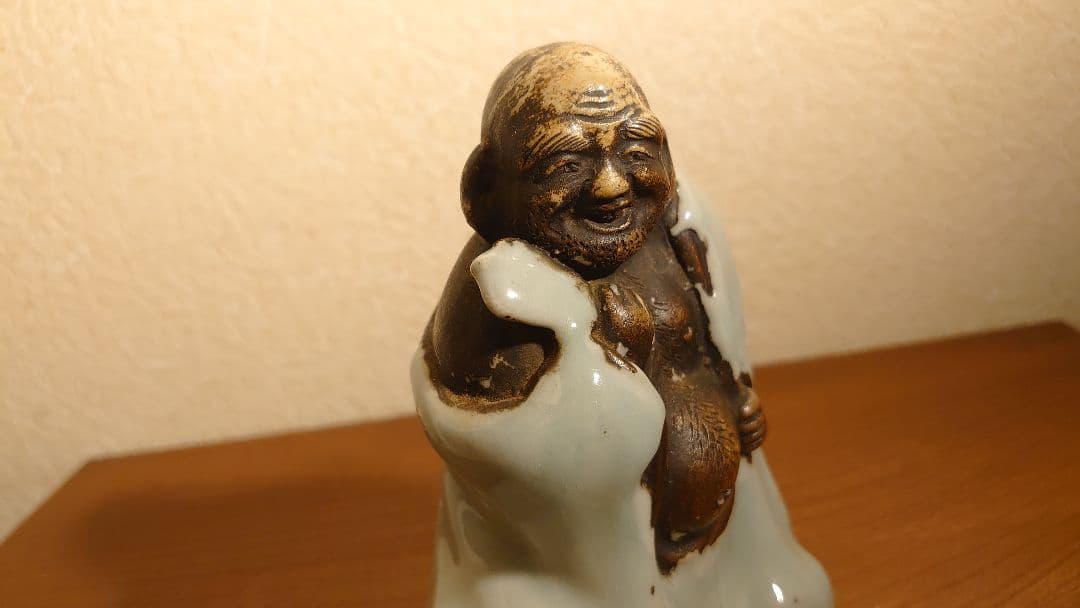 青磁　李朝　だるま　蘇山　諏訪蘇山　蔵出し　アンティーク青磁　１客