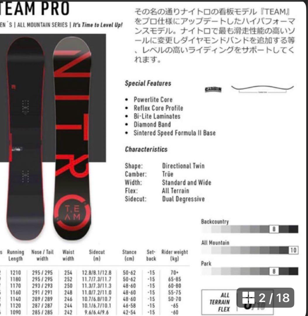 NITRO TEAM PRO スノーボード 155cm [22-23]