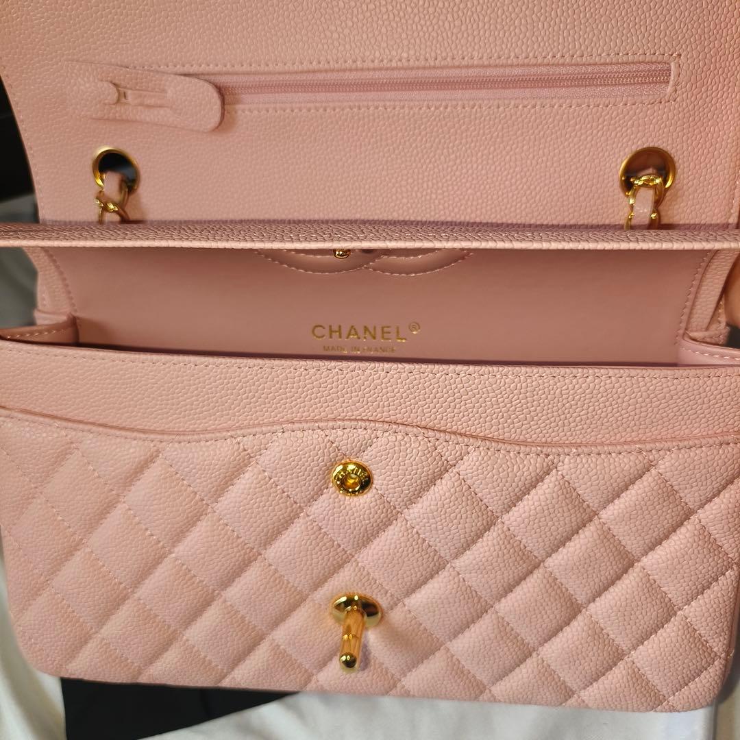 【実写画像】 ピンク キルティング ショルダーバッグ